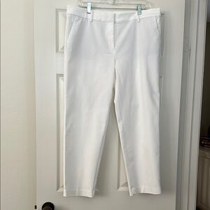 LOFT White Ankle Pants
